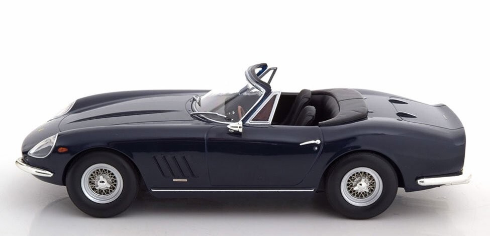 1967 FERRARI 275 GTB/4 NART SPIDER WIRE WHEELS BLUE KK SCALE