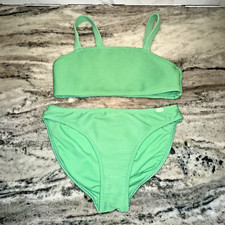 Abercrombie Kids Ribbed Bikini Size 13/14 Mint Green High Waist Bathing Suit