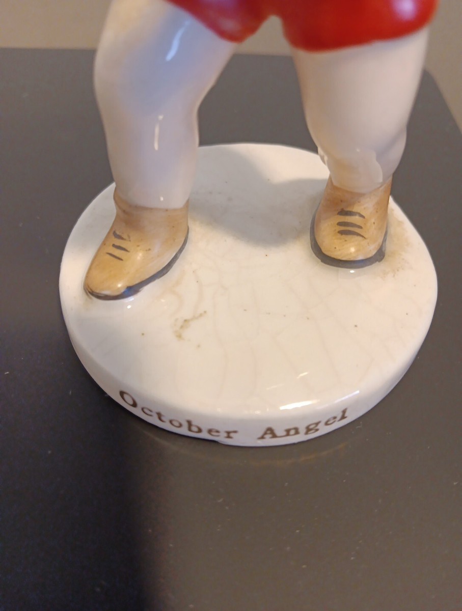 Vintage 1956 Napco Angel of the Month Figurine October Boy