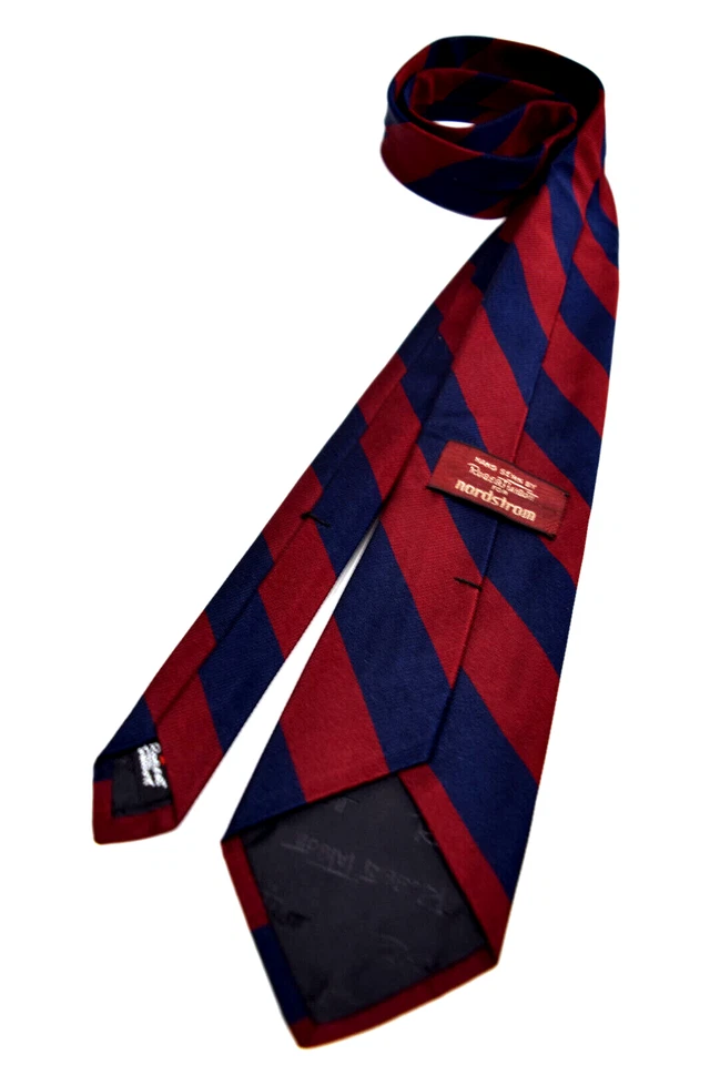 Галстук винтажный 60-х 70-х Robert Talbott Nordstroms темно-бордовая полоса шелковый галстук 57 «x 4» - Изображение 4 из 4