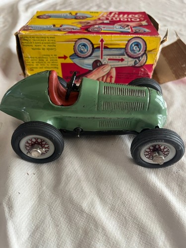 Schuco Studio 1050 tin windup '36 Mercedes Benz Grand-Prix racer 1960s working - Picture 4 of 12