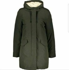 New Wrangler Olive Green Padded Ivy Parka Winter Coat Size M Uk10/12 Rrp£180