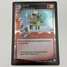 My Little Pony MLP CCG Premiere Foil Card F16 Drill Bit Destruction Worker