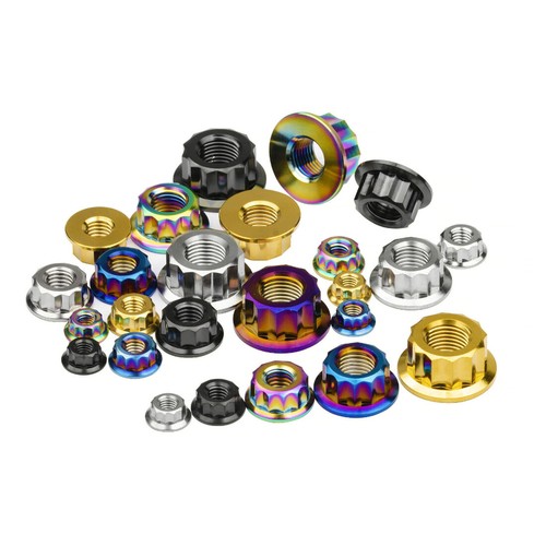 Titanium Nuts M5 M6 M8 M10 M12 CNC Flange 12-Point Head Nut for Bike Motorcycle - Picture 10 of 16