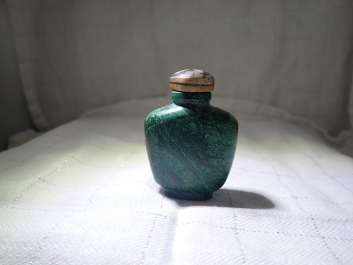 Chinese malachite snuff bottle,19th Cent - Imagen 3 de 6