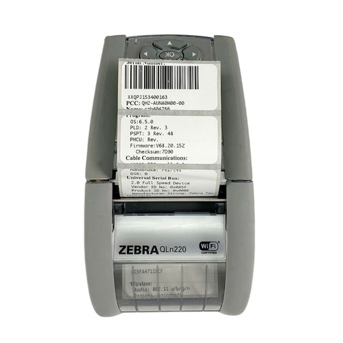 TESTED Zebra QLn220 Portable Barcode Thermal Printer WiFi BT USB with Battery - Picture 2 of 12