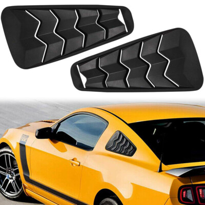 Side Window Louvers Sun Shade Scoop Cover Vent For Ford Mustang 2005-2014