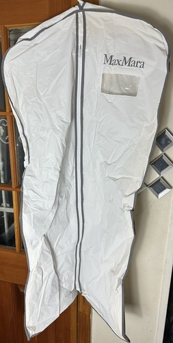 MaxMara 101801 large Cream Canvas garment bag cover Travel bag Vinyl
