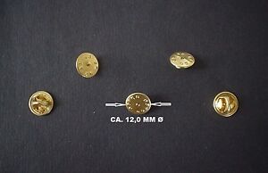 Pin-Verschlüsse goldfarben Anstecker badge clips Verschluss butterfly clip