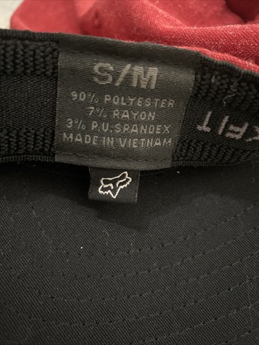Fox Racing Flexfit Red Hat Red Emblem New Sz S/M - Picture 5 of 5