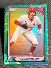 2024 Bowman Chrome GREEN LUNAR REFRACTOR Travis Honeyman, item 2
