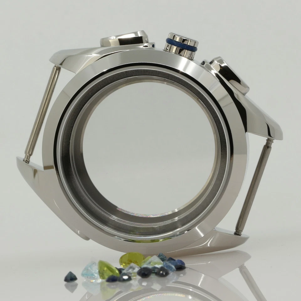 Kit de bricolaje ETA Valjoux 7750 Watch Case + esfera + manecillas caja de reloj Boitie 2x zafiro - Imagen 2 de 4