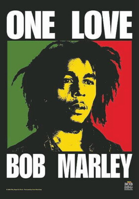 BOB MARLEY AUFKLEBER STICKER # 16 ONE LOVE RASTAFARI 7x5cm