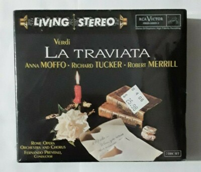 rome opera & chorus / previtali LA TRAVIATA moffo CD NEW corner / edge dings 
