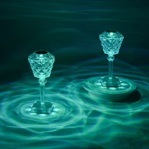 Rose Table Lamp Crystal LED Light Touch Control Bedroom Decor Night Lamp - Picture 6 of 9