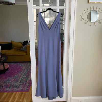 amsale slate bridesmaid dress Amsale Sophia Bridesmaid Dress Size 6 in Slate