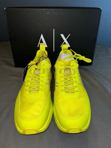 Armani Exchange A/X Men's Fashion Sneakers XUX208 XV811 Yellow Size 10 US - Picture 4 of 8