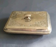 Zigarettendose, Zinndose mit Deckel gemarkt, 95%,ETAIN, Zinn,14cmx10cm