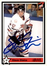 Steve Staios Signed Auto 1990-91 7th Inning Sketch card Niagara Falls Thunder