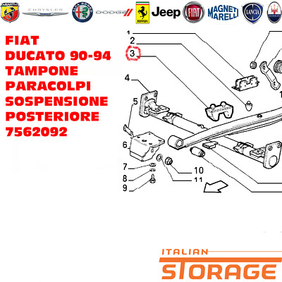 FIAT Ducato 90-94 Puffer Federung Hinten Neu Original 7562092 | eBay