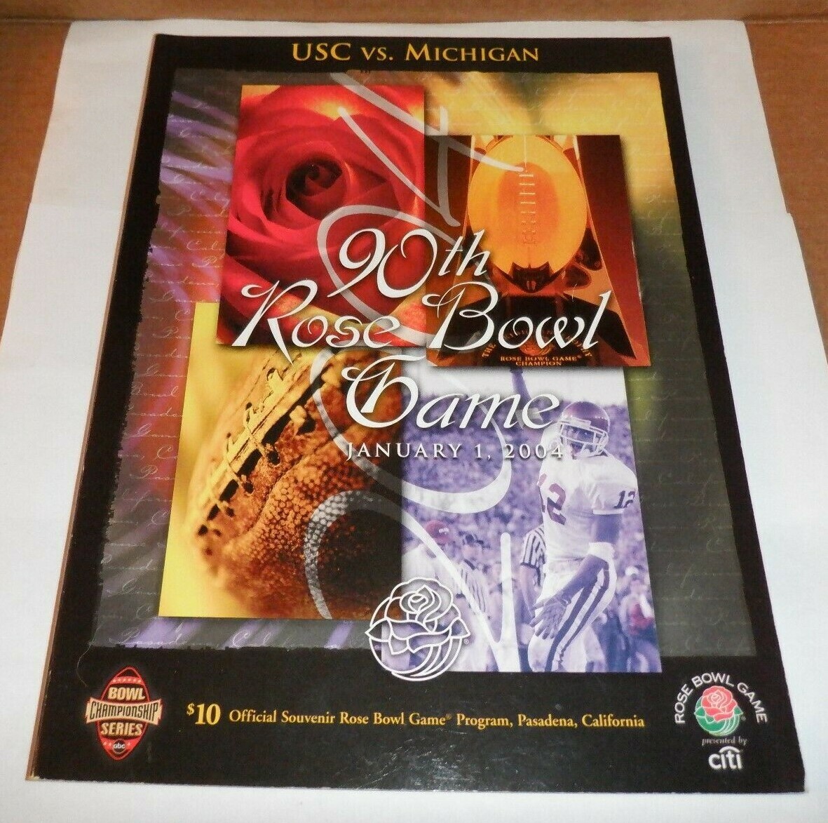 Programme Original Rose Bowl 2004 : USC Trojans Vs Michigan Wolverines - 1er Janvier 2004