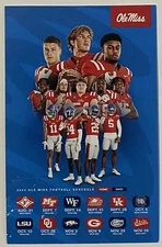 2024 OLE MISS REBELS  Schedule 🏈 College Football Sked NEW‼️ JAXSON DART CARD