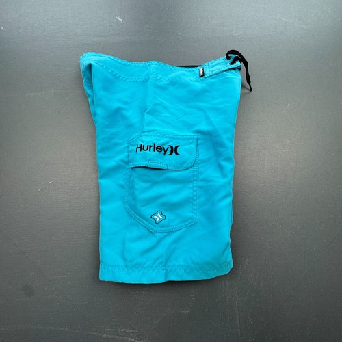 Hurley Board Shorts Kids Boys Size 10 Blue Black Swim Trunks Surf Beachwear Logo - Picture 12 of 14