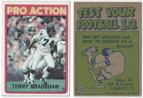 1972 Topps Terry Bradshaw In Action || VG || **JUNK-AUCTION**