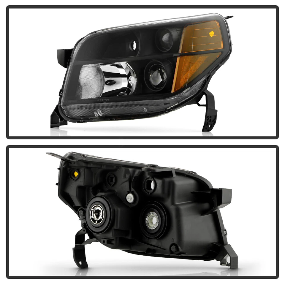 Faros delanteros negros para Honda Pilot 2006 2007 2008 mercado de accesorios izquierda+derecha Foto 2 de 4