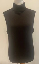 St John Sport (NWOT) sleeveless brown sweater XL Wool and Rayon