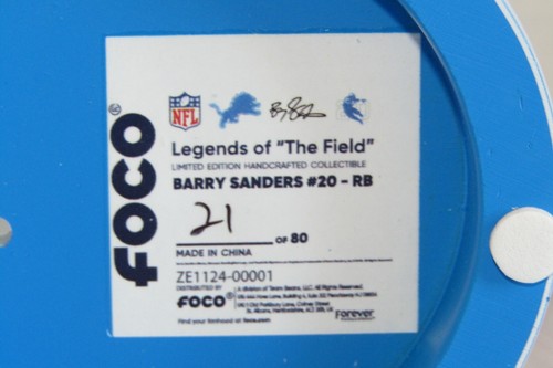 Detroit Lions Barry Sanders FOCO Bobble Dubblz Bobblehead- L/E #21/80-New In Box - Picture 8 of 9