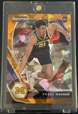 2021-22 Panini Prizm Draft Picks Prizms Orange Ice #9 Franz Wagner in Magnetic H