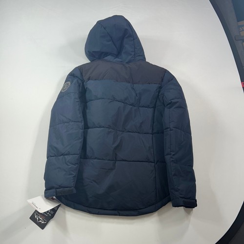 HFX Puffer Jacket Mens Small Navy Blue Hooded Ripstop Wind Water Resistant NEW - Picture 3 of 8