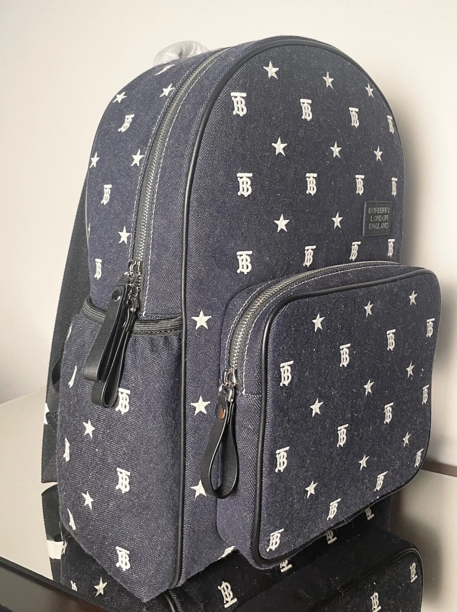 Burberry 8044538 Marco TB Denim Indigo Blue Backpack with Stars TB Logo