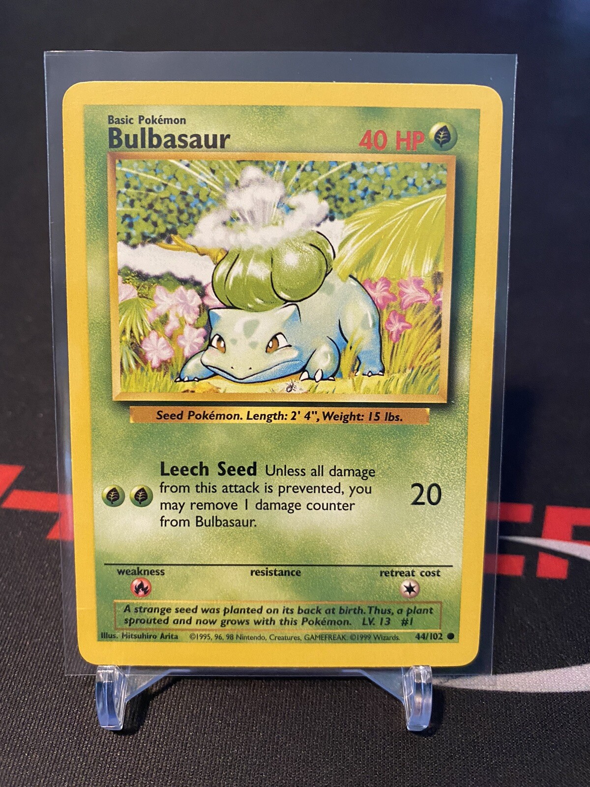 POKEMON 1999 BASE UNLIMITED nm BULBASAUR 44/102