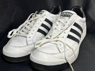 ADIDAS ILIE NASTASE Mens 11.5 black/white 3 stripe classic tennis shoes  2005 wow | eBay