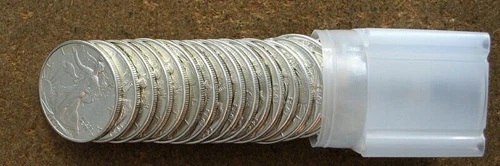 ORIGINAL ROLL 1943-S WALKING LIBERTY SILVER  HALVES.. CH/GEM BU