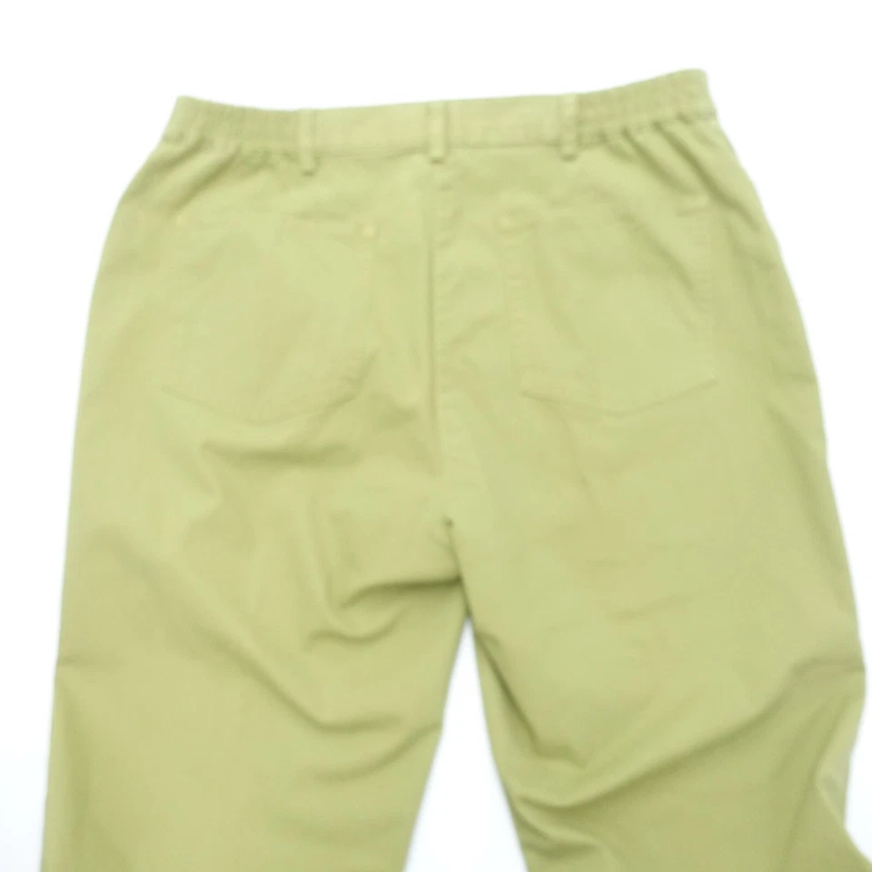 Ruby Rd. Pants Women's 8 Green Cotton Stretch Outdoor Beaded Ankle Straight Leg - Image 2 of 4