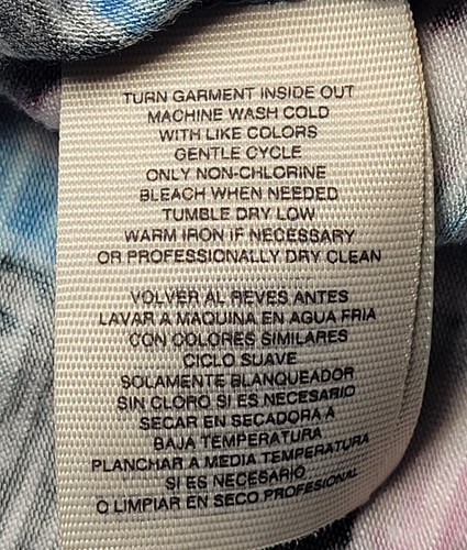 Macy's Rachel Roy Curvy Collection Womens Blue And Pink Blouse Size 2X - Picture 9 of 15