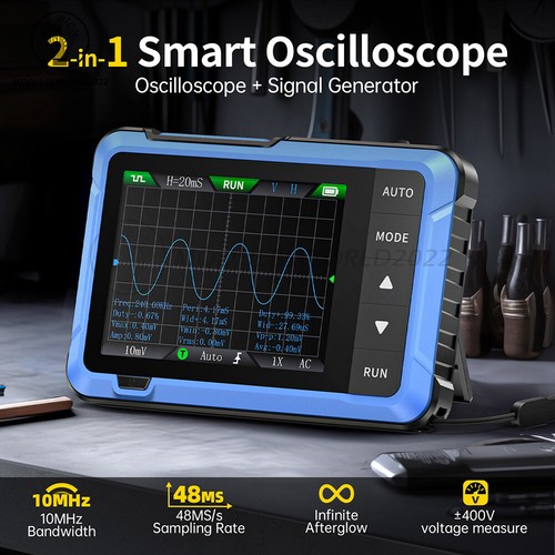 FNIRSI DSO153/DSO510 Generatore di segnale oscilloscopio/LCR-P1 tester transistor - Foto 25 di 55