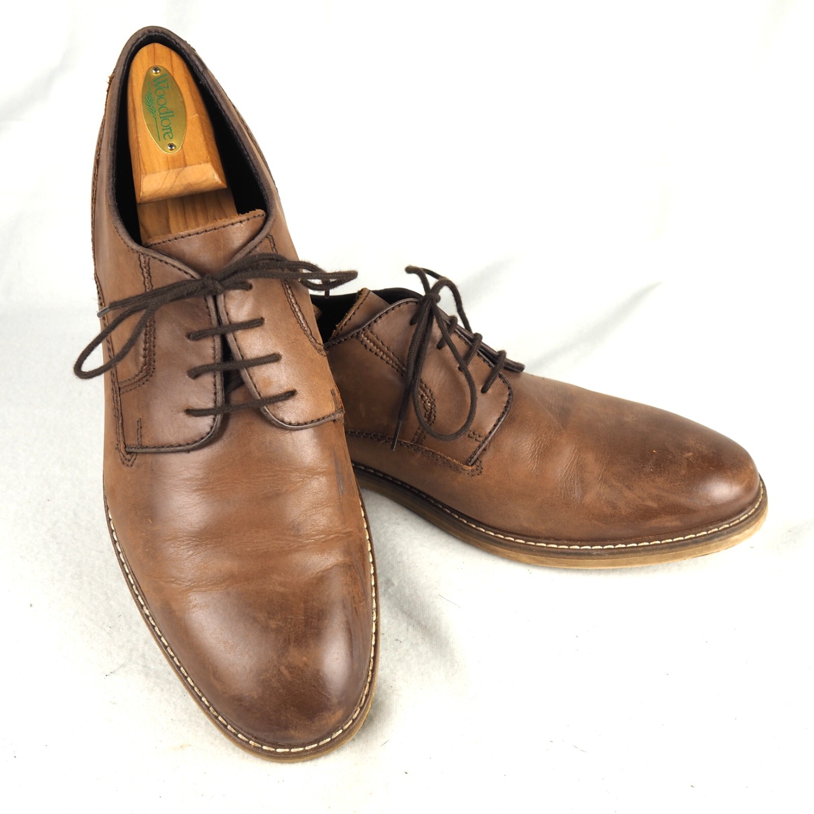 SAOLA Scarpe eleganti da uomo Alfani Phillip marroni in pelle derby Oxford taglia 11 5 M