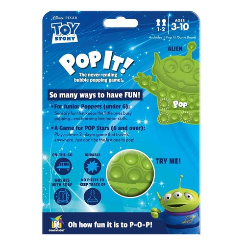 Gamewright #1905 Disney Pop It! - Alien - Imagen 3 de 3