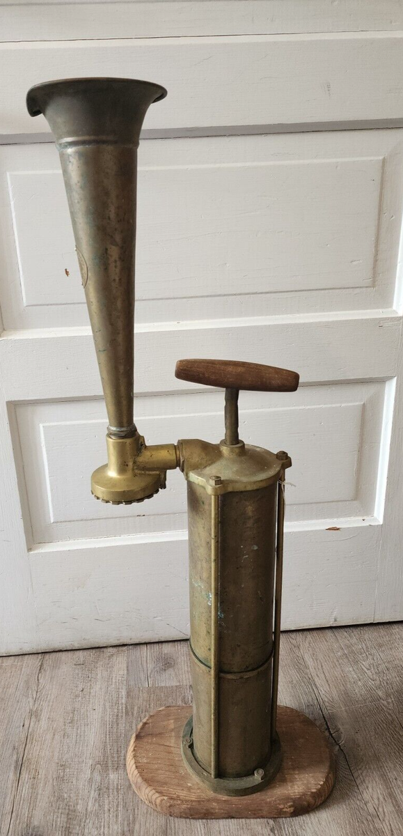 Antique Vtg Original Nautical Marine Ship SWEDEN Foghorn TYFON 