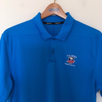 Nike 2019 US Open Victory Solid Polo Golf Shirt Royal Blue L