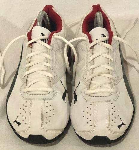 Puma Tazon 6 Men's Size 8.5 White/Red/Black 188423 02 Shoes Sneakers Pre Owned - Picture 3 of 10