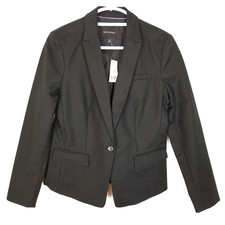 Banana Republic Women One Button Blazer Jacket Size 10 Cotton Blend Lined Office