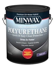 1 Gallon Water Based Oil-Modified Polyurethane Satin Clear Wood Projects Doors