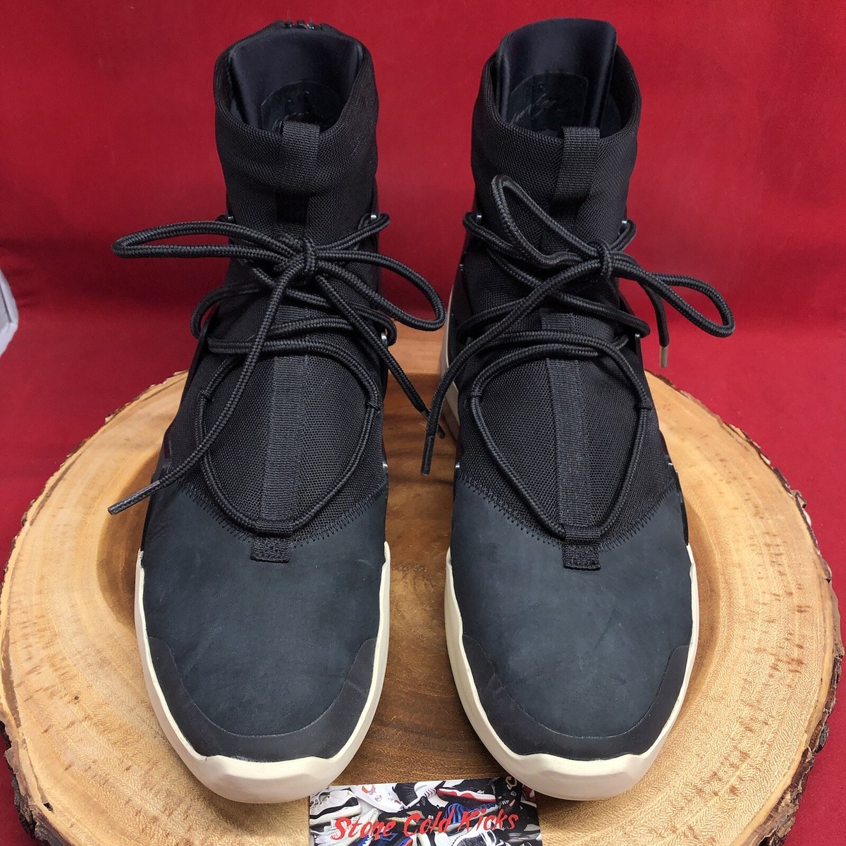 Nike Air Fear of God 1 Black Size 12 Oatmeal Offwhite Supreme FOG