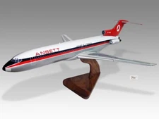 Boeing 727-200 Ansett Version 2 Desk Wood Airplane New Model Small Scale 1/130