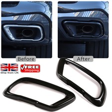 For BMW X5 X6 X7 19-21 M-Sports Tail Muffler Exhaust Pipe Output Cover Black